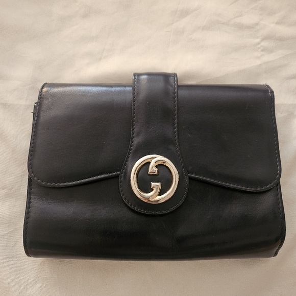 ✨️Nice Gucci Clutch Black with Light Gold GG Hardware - Picture 11 of 14